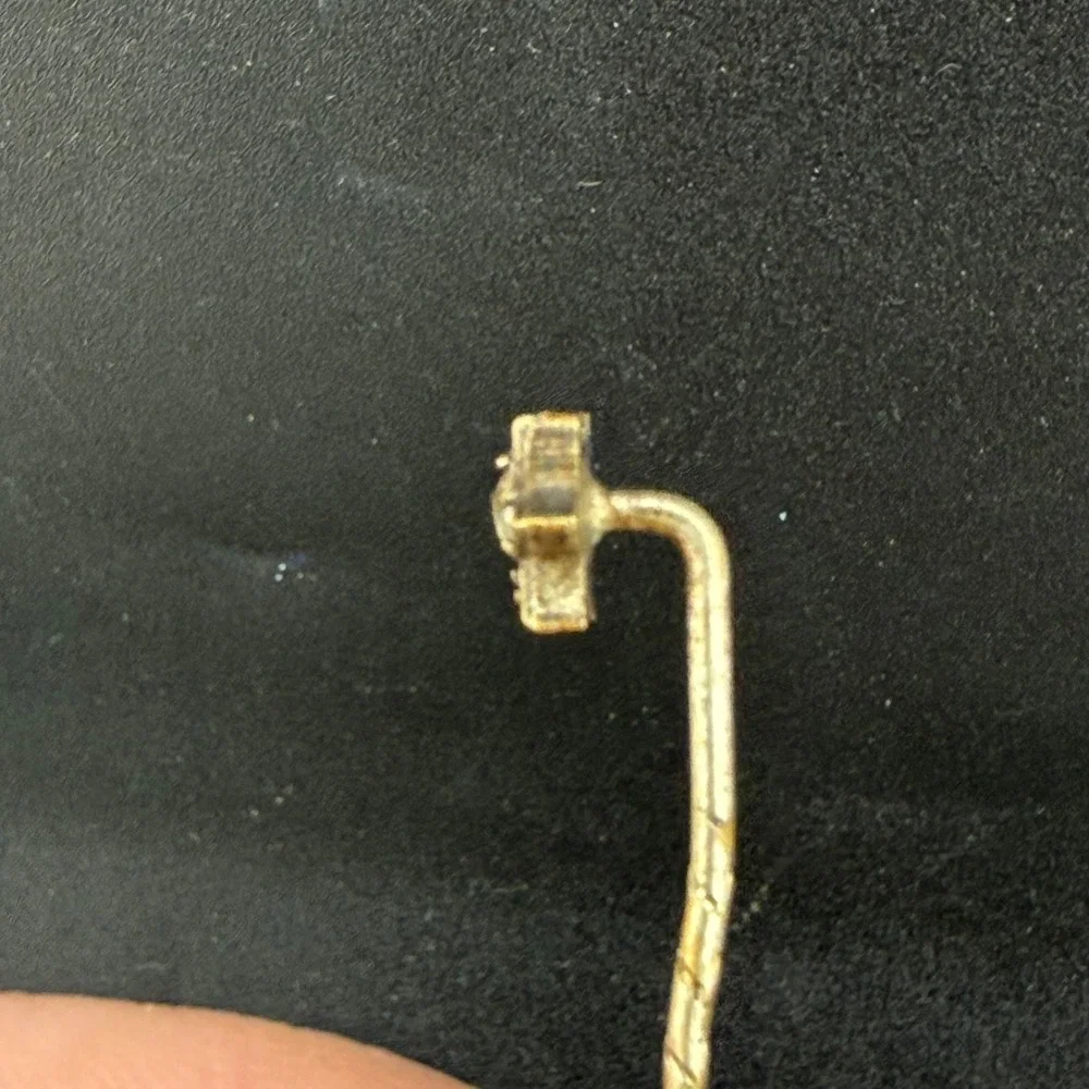 Vintage Rhinestone Star Stick Pin Gold Tone